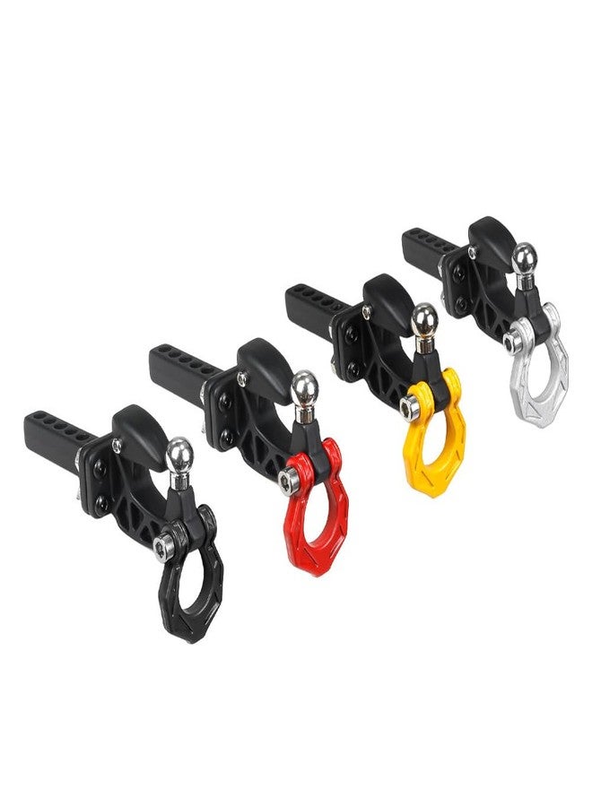 UURCSKY Metal Adjustable RC Trailer Hitch Tow Hook for 1/8 1/10 TRX4 SCX10 KM Tank Crawler Truck Upgrade Part Accessories(Black) - Image 5